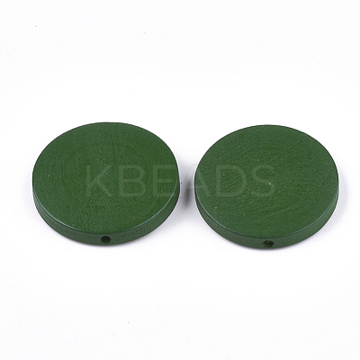 Painted Natural Wood Beads WOOD-S049-02A-04-1