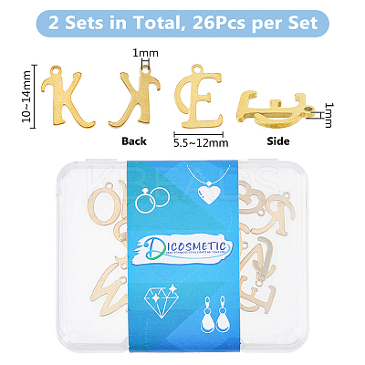2 Sets 201 Stainless Steel Charms STAS-DC0015-87G-1