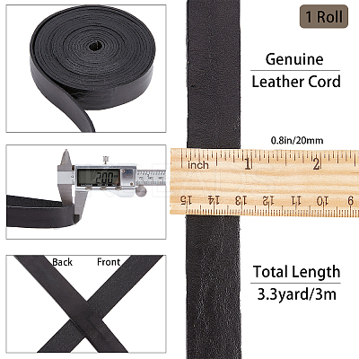 Flat Cowhide Leather Cord WL-GF0001-08A-01-1