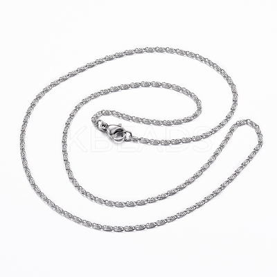 Non-Tarnish 304 Stainless Steel Lumachina Chain Necklaces NJEW-H445-07P-1