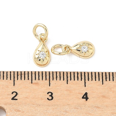 Brass Micro Pave Cubic Zirconia Pendants KK-D386-02G-1