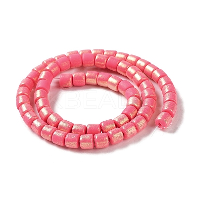 Spray Painted Handmade Polymer Clay Beads Strands CLAY-F004-A-1