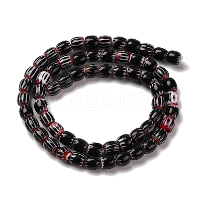 Handmade Lampwork Chevron Beads Strands LAMP-K041-01A-01-1