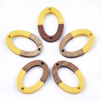 Resin & Walnut Wood Links connectors LS-RESI-S367-08H-1
