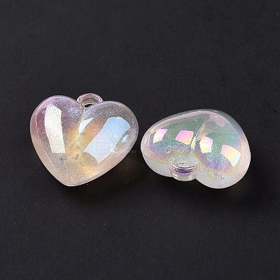 UV Plating Luminous Transparent Acrylic Beads OACR-C001-05-1