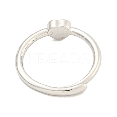 Heart Natural Tiger Eye Adjustable Rings RJEW-Q818-02P-02-1