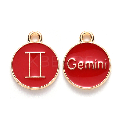 Alloy Enamel Pendants X-ENAM-S124-01B-07I-1