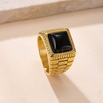 304 Stainless Steel & Cubic Zirconia Finger Rings FS-WG7376D-05-1