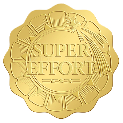 Plastic Self Adhesive Gold Foil Embossed Stickers DIY-WH0211-310-1
