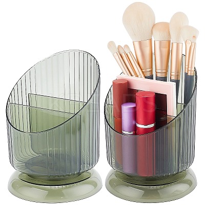 Transparent Plastic Makeup Brush Storage Organizer AJEW-WH0332-33A-1