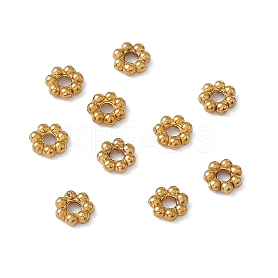 Ion Plating(IP) 304 Stainless Steel Daisy Spacer Beads STAS-G291-01B-G-1