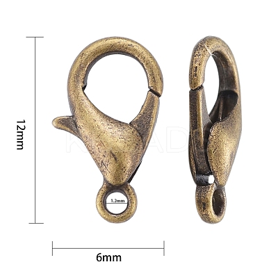 Zinc Alloy Lobster Claw Clasps E102-NFAB-1