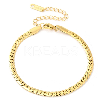 304 Stainless Steel Snake Chain Bracelets for Women LS-BJEW-U019-04G-07-1