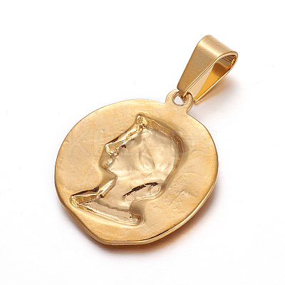 Ion Plating(IP) 304 Stainless Steel Pendants LS-STAS-O112-01G-1