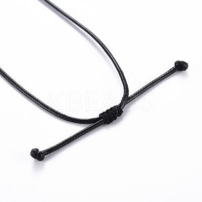 Natural Obsidian Cone Pendant Necklace NJEW-Q313-001D-1