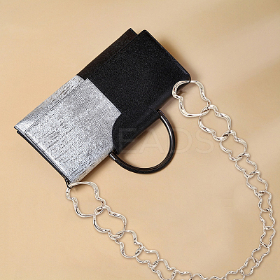 Zinc Alloy Curb Chain Bag Tape PALLOY-WH0079-10P-RS-1