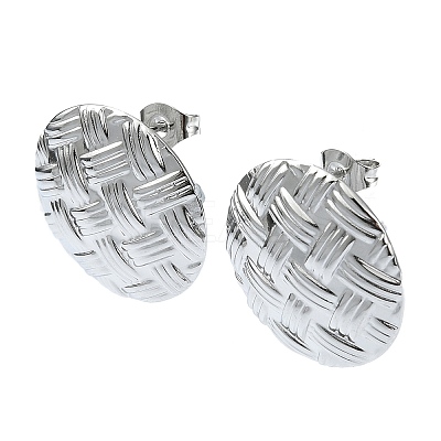 Tarnish Resistant 201 Stainless Steel Stud Earrings EJEW-K270-24P-1
