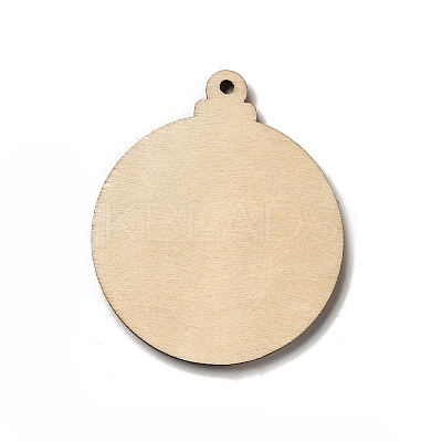 Single Face Printed Wood Pendants WOOD-H102-02H-1