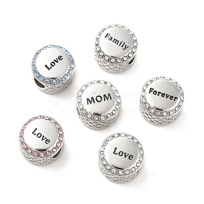 304 Stainless Steel European Beads STAS-D180-01P-1
