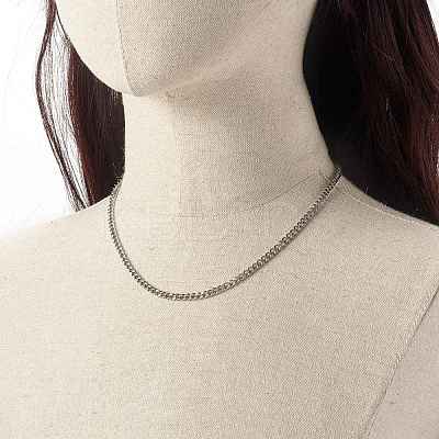 Non-Tarnish 304 Stainless Steel Curb Chain Necklaces NJEW-JN03637-1
