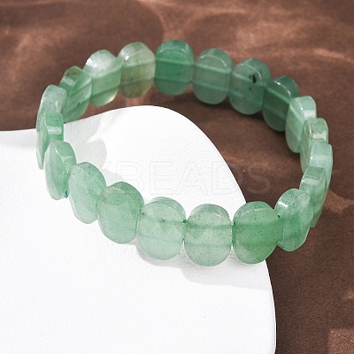 Natural Green Aventurine Faceted Beaded Stretch Bracelets for Women BJEW-K251-07E-1