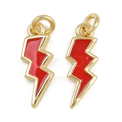 Brass Enamel Charms KK-L240-28G-1