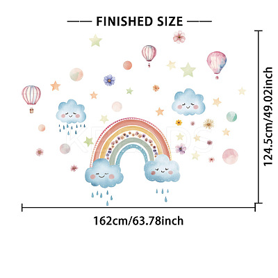 Translucent PVC Self Adhesive Wall Stickers STIC-WH0015-365-1