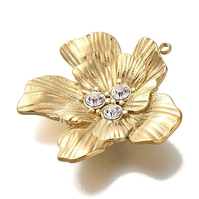Ion Plating(IP) 304 Stainless Steel Crystal Rhinestone Pendants STAS-P371-055G-1