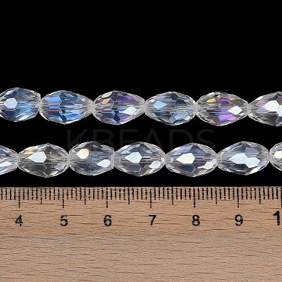 Transparent Electroplate Glass Beads Strands EGLA-N013-T4mm-B01-1