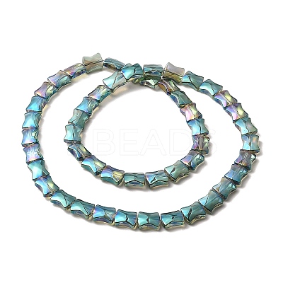 Electroplate Glass Beads Strands EGLA-H103-FR02-1