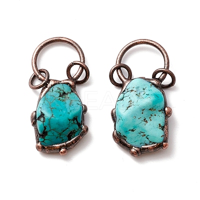 Synthetic Turquoise Pendants G-M383-16R-1
