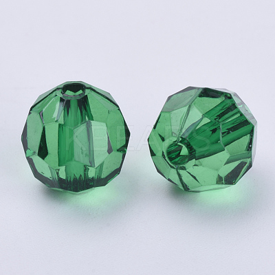 Transparent Acrylic Beads TACR-Q257-6mm-V17-1