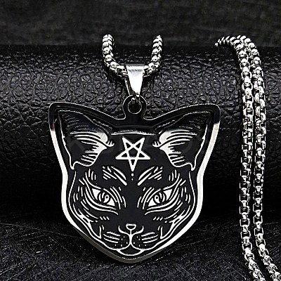 Non-Tarnish 201 Stainless Steel Pendant Necklaces NJEW-K253-06P-1
