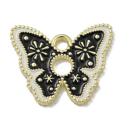 Rack Plating Alloy Enamel Pendants PALLOY-F312-65G-01-1
