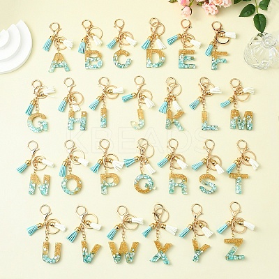Transparent Epoxy Resin Pendant Keychains KEYC-FS00022-01-1