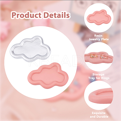 2Pcs 2 Colors Resin Jewelry Plate AJEW-DC0001-51-1