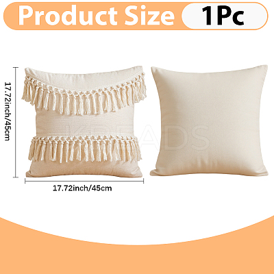 1PC Cotton Pillow Covers AJEW-DJ0004-04A-1