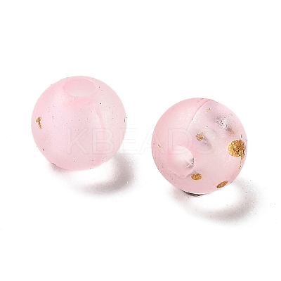 Frosted Transparent Acrylic Beads OACR-F013-12B-1