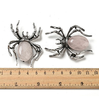 Dual-use Items Alloy Pave Jet Rhinestone Spider Brooch JEWB-C026-07I-AS-1