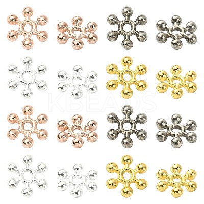 100Pcs 4 Colors Zinc Alloy Spacer Beads FIND-YW0004-20-1