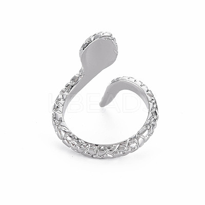 Snake Shape Rack Plating Alloy Cuff Rings RJEW-Q163-012B-RS-1