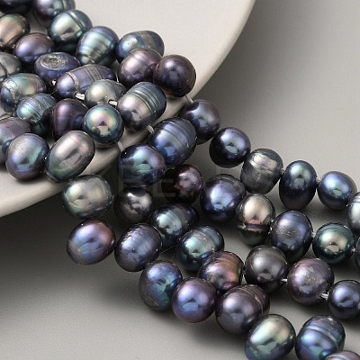 Dyed Natural Cultured Freshwater Pearl Beads Strands PEAR-A006-29A-1