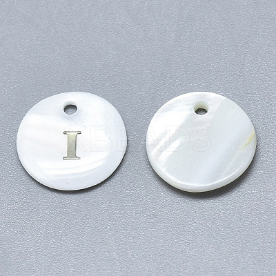 Natural White Shell Mother of Pearl Shell Charms X-SSHEL-N036-053I-1