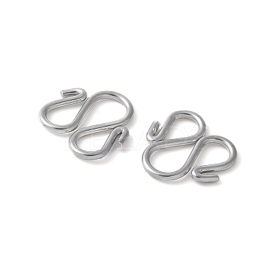 304 Stainless Steel S-Hook Clasps STAS-Z124-04B-P-1