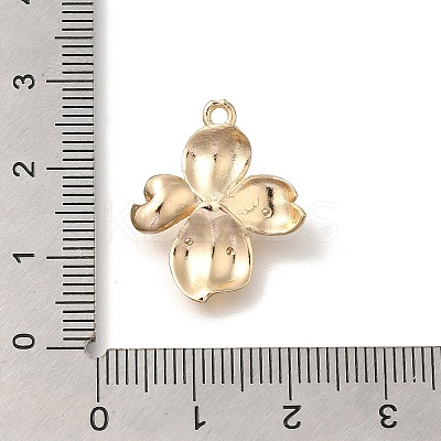 Flower Rack Plating Brass Micro Pave Cubic Zirconia Pendants KK-S399-04B-1