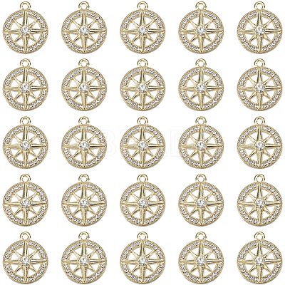 40Pcs Alloy Rhinestone Pendants FIND-SC0014-58G-1