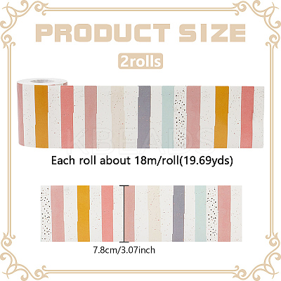 2Rolls Coated Paper Decorative Stickers DIY-NB0013-03-1