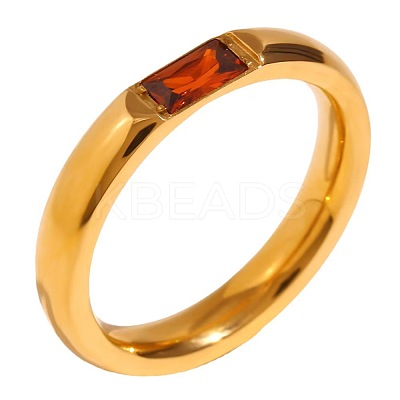 304 Stainless Steel Pave Cubic Zirconia Finger Rings FS-WG61B2A-03-1
