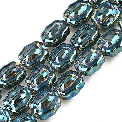 Electroplate Glass Beads Strands EGLA-T021-05F-1