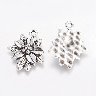 Tibetan Style Alloy Pendants X-TIBEP-GC120-AS-RS-1